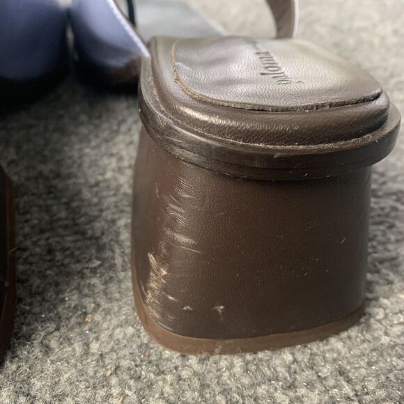 Paloma Wool Thong Sandals Moon Moon Leather Brown Blue Size 41 EU / 10.5 US - Picture 8 of 13